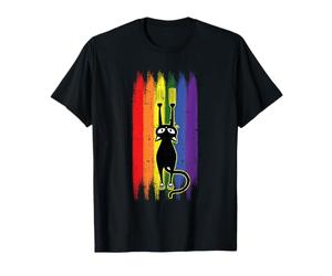 Cat Scratching Gay Pride Funny Kitten Paw Proud LGBT-Q Ally T-Shirt