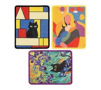 Cat Scratching House - 3 Pieces Art Mat Home Decor, Aesthetic Wall Scratching Post - for Enriching the Right Environment and Nail Care in the Home Living Room Bedroom