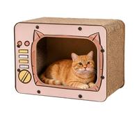 Cat Scratching House | TV Shaped Corrugated Bed - Post - Scratches And Protects Furniture From Damage | Provides Enrichment, Play And Exercise To Reduce Your Life