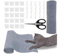 Cat Scratching Mat, 2pcs 200x40CM Self Adhesive Trimmable Cat Scratch Mat, DIY Cats Wall Scratcher, Sofa Wall Furniture Protectors From Pets, Sticky Scratching Matt for Cats Clibing Corner(Light grey)
