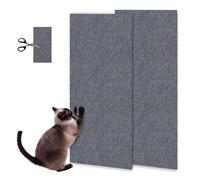 Cat Scratching Mat, 2Pcs Cat Wall Scratcher 30x100cm Wall Mounted Anti Cats Scratch Furniture Protector Self Adhesive Carpet Protector Dark Gray Scratch Pad for Floors Wall Furniture