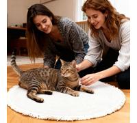 Cat Scratching Mat, Cotton Hand-Woven Scratch Block, Durable, Floor or Wall Protection for Furniture, Non-Slip, Cat Cushion, Inner Cushion in the Inner Cabin in the Living Room for Pets Play