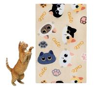 Cat Scratching Mat, Couch Wall Furniture Scratch, Decking Cat Tower, Cartoon Cat Scratching , Neither Resistant Sisal Cat Scratcher After Mat on the Wall Couch Wood Glass Concrete