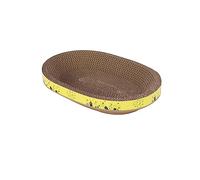 Cat Scratching Mat, Scratching Board, Cat Bed, Scratching Nest, Scratching Toy Made of Cardboard with An Oval Shape for Cats, K, XL