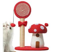 Cat Scratching Mushroom Post, The Frame Climbing Mushroom Cats | Cute Tower Interactive Toy,Multifunctional Stable Stable Striped Poles for Living Room Study Room