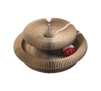 Cat Scratching Pad - Cat Scratching Pad Round Corrugated Interactive Circular Scratching Toy | Foldable Cardboard Cat Tunnel, Chord Scratching Toy