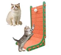 Cat Scratching Pad Felt 32 x 27 x 60 cm Cat Scratching Mat with Interactive Toy, Non-Slip Wear-Resistant Climbing Board Furniture Protector Indoor Outdoor Home Use