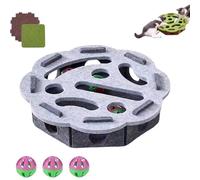 Cat Scratching Pad, Interactive Cat Toy Puzzle Box Game, Felt Maze With Bells, Sturdy Toy Design, Scratch Hunt Activities, Suitable for Indoor Kitten Exercise and Exciting Games gray