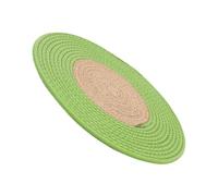 Cat Scratching Pad Knitted Cotton Sleeping Mat Dual Use Green | Creative Shape, for Cats, Claws Grinding Use, Lightweight Home Floor Piece, Green Finish