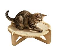Cat Scratching Pads Wooden Interactive Breathable Elevated Kitten Bed