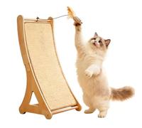 Cat Scratching Post | 1835g Cat Toy | Kitty Scratching Ramp | L-Shaped Anti-Scratch Mat for Indoor Acts, Furniture Protector 25.6 Inch with Toys
