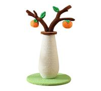 Cat Scratching Post - 22 Inches Persimmon Tree Toy for Cats, Decorative Scratch Pillar with Indoor Enrichment Design, Pet Equipment for Behavioral Stress Relief Mental Stimulation Training