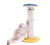 Cat Scratching Post, 31 in Tall Thicker Scratch Post w/Perch, Full Strectch for Indoor Cats, Adult/Kitten/Kitty Scratcher Sisal Rope, Large Play Toy Stand, Cute Adjustable Heights Furniture Protector
