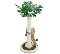 Cat Scratching Post 38" Tall Scratching Post for Indoor Cats Cat Scratcher Cat Tree Wrapped Sisal Rope Large Cat Scratching Post Cute Cat Scratching with Interactive Dangling Balls and Spring Ball