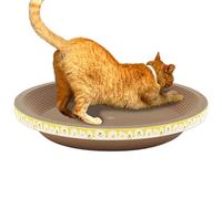 Cat Scratching Post - 40cm Round Corrugated Paper | Cardboard Scratcher with Heavy Duty Anti-Lost Design, Claw Sharpening, Cat Scratching Post | Indoor Play, Multi-Cat House