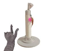 Cat Scratching Post, Cat Scratching Post - Sisal Rope Cat Tree for Indoor Cats | 53 Cm/21 Inch Large Scratching Poles with Hanging Feather Toy, Toy