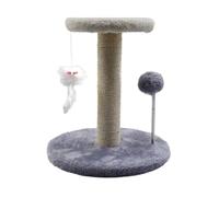 Cat Scratching Post, Cat Tree, With Scratching Post & Interactive Toys, 28cm High Multi-Level Kitty Climbing Frame, For Indoor Cats, Spring Ball, Removable Washable Parts