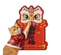 Cat Scratching Post - Chinese New Year Wall Mounted Pet Supplies Indoor Cat Scratching Post for Indoor House Doors, Sofas, Grinding Claws, Playing Exercises
