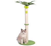 Cat Scratching Post Cute Tree Shape 33.5 Inch Tall Cat Scratching Post with Sisal Rope & Interactive Ball for Indoor Home Scratch Sisal Scratcher Posts for Indoor Cats