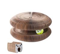 Cat Scratching Post | Foldable Magic Organ Scratch Toy with Bell Ball | Panel for Scratching Cats | For Cats Puppies Mental Stimulation Exercise