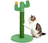Cat Scratching Post for Indoor Cats - Happy & Polly Cactus Cat Scratch Post in Jute Rope - 60cm Cat Scratcher with Stable Base for Kittens and Small Cats