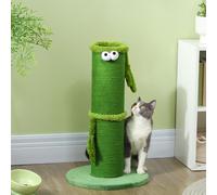 Cat Scratching Post for Indoor Cats with Sisal Rope Cover, Large Base PawHut Green 40cm