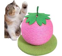 Cat Scratching Post Fruits Cat Scratcher Cute Kitten Scratch Post Thickened Resistant Natural Sisal Scratcher for Indoor Kitties (Strawberry)