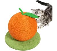 Cat Scratching Post Fruits Cat Scratcher Cute Kitten Scratch Post Thickened Resistant Natural Sisal Scratcher for Indoor Kitties (Orange)