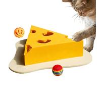 Cat Scratching Post | Interactive Kitten Scratching Post with Cheese Design | Solid Accessory, Cat Scratching Post Game of All Sizes