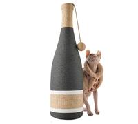Cat Scratching Post - Kitty Cat Toys | Magic Accordion Scratching Card | Large Cat Scratcher With Interactive Ball | 60cm Wine Bottle Design, Di Toy