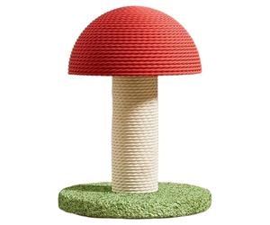Cat Scratching Post Modern Tower in the Shape of a Mushroom, Cat Tree Scratching Post - Exercise Kitten Mental Stimulation Relief Boredom Home Apartment Indoor Outdoor Floor Birthday