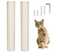 Cat Scratching Post Replacement Poles,Sisal Replacement Poles,Cat Scratch Post Refill Pole Parts for Refurbishment,Cardboard and Sisal,for Kittens Cat Tree Tower,40 cm/15.7 in,2Pcs(Include Screws)