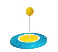 Cat Scratching Post | Sisal Ball Fun Center | 20x20x20cm | Pet Claw Grinding Board | Kitty Mental Stimulation | Hunting Simulation Trainer | For Indoor Outdoor Domestic Space