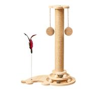 Cat Scratching Post - Sisal Cat Scratcher | Indoor Interactive Pet Toy | Multifunctional Pet Toy for Physical Exercise, 4-in-1 Scratch Post | Jou