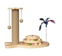 Cat Scratching Post, Sturdy Sisal Toy with Durable Scratch Design, Scratche | Cat Tracks Tower Toy for Home House Living Room Bedroom Outdoor Patio Balcony Yard