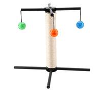 Cat Scratching Post, Tall Cat Scratching Post with 4 Balls Stable Framework Game Toy Sisal Scratch Scratch for Kittens or Smaller, 15.7x2.8inch