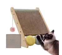 Cat Scratching Post Triangle Cardboard Interactive with Balls