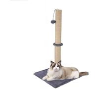 Cat Scratching Post - Vertical Scratch Pole with Natural Sisal Material and Toy Ball for Cats, Modern Design, 74CM
