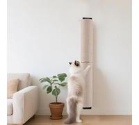 Cat Scratching Post Wall Mounted, 24 inch Tall 3.5 inch Diameter Cat Tree Scratch Post, Hemp Rope Scratcher Posts for Indoor Kittens and Large Cats with Screws