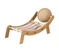 Cat Scratching Post with Rest Tray - Scratching Post with Cushion, Inclined Plane Toy Rolling Ball Tray for Exercise and Play Indoor Outdoor Garden Table Car