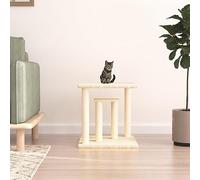 Cat Scratching Post with Sisal Pillar and Plush Cover, 50 cm Height, Climbing Tree with Lying Surfaces and Cave, Sturdy Scratching Furniture for Playing, Claw Care, Sleeping in the Home