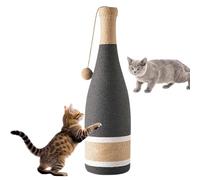 Cat Scratching Post with - Sturdy, Wine Bottle, Natural Vertical Interactive Toy Mental Stimulation Game | Multipurpose Outdoor Indoor Utility Functional Ergonomic