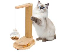 Cat Scratching Post with Treat Dispenser Sisal Rope Toys