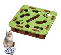 Cat Scratching Puzzle 2-in-1 Nail Files Box, 3 Balls Included, Interactive Cat Nail File Box for Indoor Cats Against Boredom Scratch Puzzle Toy as Scratching Board Replacement, Green