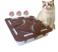 Cat Scratching Puzzle Activity Box - Felt Intelligence Game - with Ball and Play Box | For The Play Area, Home, Behavior Training, Alone Time, After Eating And For Home
