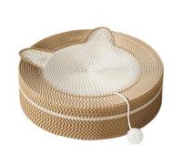 Cat Scratching Toy - Round Sisal Scratcher Pad, Indoor Cat Entertainment Board, Pet Claw Grinding Accessory | Reduce Boredom Activity For Living Room Study Room Balcony Home Play Areas Kittens Adult