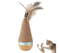 Cat Scratching Toy with Sisal, Interactive Training Set with Non-Slip Base, Durable Teaser for Indoor Cat Exercise, Teething and Playtime Training (Blue)
