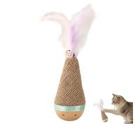 Cat Scratching Toy with Sisal, Interactive Training Set with Non-Slip Base, Durable Teaser for Indoor Cat Exercise, Teething and Playtime Training (Green)