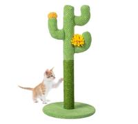 Cat Scratching Tree Cactus - Vertical Cat Tree | Sisal Covered Scratching Post, Interactive Scratcher for 3 Scratching Posts | Cat Furniture in Tower De Jue