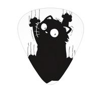 Cat Scratching Wall Acoustic GuitarGuitar Picks 12 Pcs, Electric Guitar Essential Thick And Thin Guitar Plectrums Students 0.46 0.96 0.71 Mm